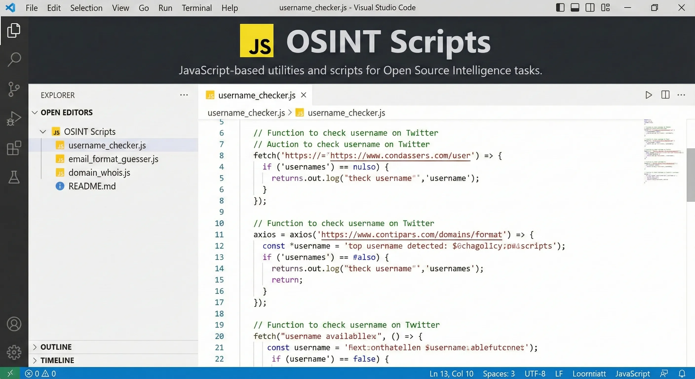 JS OSINT Scripts preview